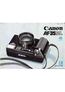 Canon AF 35 ML manual. Camera Instructions.